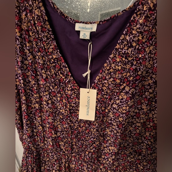 Sundance Floral Drape Sleeve Dress - Picture 2 of 4
